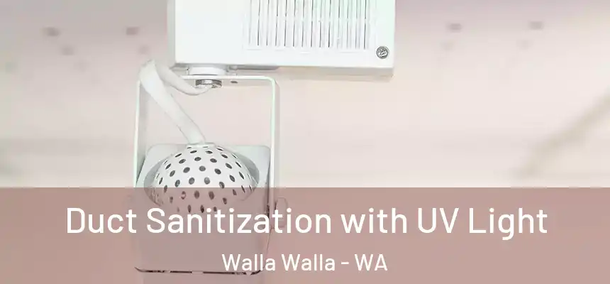 Duct Sanitization with UV Light Walla Walla - WA